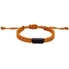 Pulsera Rectangular Tejida de Acero Inoxidable Grabable para Pareja Pulsera de Acero de Titanio Personalizada de Moda Hecha a Mano