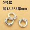 Xizang separadores de plata accesorios retro glotón con cuentas diy joyería hecha a mano pulsera pulsera accesorios collar junta de plata tailandesa