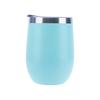 Taza Termo de Acero Inoxidable con Spray de 12oz con Forma de Cáscara de Huevo, Doble Capa 304, Copa para Vino Tinto, Vaso para Coche en Forma de U, Taza Termo de Acero Inoxidable