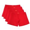 Calzoncillos tipo bóxer rojos para hombre para el Año de Nacimiento, de mediana edad y ancianos, de cintura media y alta, talla grande, Rojo 2026 Año de Nacimiento