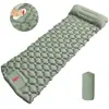 Esterilla Inflable para Acampar al Aire Libre, Colchón Auto-Inflable Activado por Pie con TPU en Forma de Diamante y Almohada, Esterilla para Dormir en Tienda de Campaña