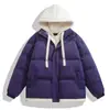 Nova Jaqueta de Algodão Grossa com Fleece Quente, Gola Alta Simples, Reversível, Estilo Hong Kong Tendência de Marca para Outono e Inverno, Casaco Solto