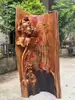 Adornos de Talla en Raíz de Madera de Alcanfor Talla en Madera Bodhisattva Guanyin Artesanías de Tuya Decoración de Sala de Estar Regalo de Inauguración de Empresa Grande
