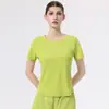 Camiseta Deportiva Fresca para Mujer Running Secado Rápido Holgada Top de Yoga Fitness Manga Corta Ropa de Entrenamiento Casual Exportación Verano