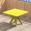 Mesa y Silla de Plástico para Patio Exterior Combinación Mesa para Puesto de Comida Mercado Nocturno Silla con Respaldo Barbacoa Impermeable Protector Solar Playa Exportación