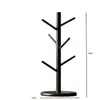 Suporte de secagem e armazenamento para copos de água de bambu, suporte para armazenamento de canecas, rack de entrada para chaves e joias, prateleira de armazenamento, atacado transfronteiriço