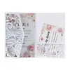 Tarjetas de Felicitación de Encaje Grabadas con Láser para Bodas, Invitaciones Huecas Grabadas para Celebraciones, Invitaciones de Papel Cortadas con Láser en Stock