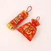 Nudo de Año Nuevo Hebilla de Paz Cordón Cubo Colgante Pequeño Lingote de Oro Linterna Pequeña Árbol de la Fortuna Colgante Decorativo Colgante
