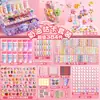Gel Creme Gosma Cartas de Naipe Conjunto Completo Papelaria Caderno Adesivo Diy Gosma de Areia Movediça Cartão Adesivo Saco de Material Brinquedo de Menina