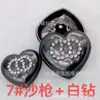 Suéter de botão de metal de alta qualidade fivela de suéter botão de coração botão de coração de pêssego moda estilo Chanel fivela de diamante anel duplo