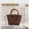 Bolsa de Playa de Gama Alta, Cesta Linda Hecha a Mano de Mimbre Sintético con Forma de Gato de Verano Casera, Bolsa Tote Extra Gruesa para Mujeres