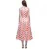 Comercio exterior transfronterizo AliExpress Vestido elegante sin mangas estilo francés con estampado, cintura alta, corte tridimensional y falda línea A entallada