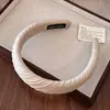 2026 Nueva Versión Coreana Diadema de Esponja de Corona Alta Plisada Elegante de Gama Alta, Accesorio para el Cabello Exquisito y Lujoso