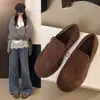 2026 Nuevos Mocasines Planos Cálidos de Felpa con Puntera Redonda Estilo Vintage para Mujer, Zapatos Peludos sin Cordones para Mujer
