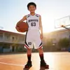 Conjunto de Uniforme de Basquete Infantil, Uniformes de Time de Basquete Personalizados de Secagem Rápida para Alunos do Ensino Fundamental, Meninos e Meninas