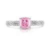 Anillo Grueso Cuadrado Retorcido con Flor de Hielo de Piedra Preciosa de Color en Venta Caliente en Vivo Anillo con Diamante de Alto Carbono Joyería Dropshipping