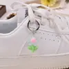 Llavero con Hebilla de Zapato de Flor de Color Caramelo Transparente Fresca Estilo Coreano Colgante de Flor de Hielo de Resina Colorida Transparente
