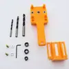 Localizador de furos para carpintaria resistente Localizador de furos inclinados para carpintaria Pino autocentrante Conjunto de fixação de broca de furo reto