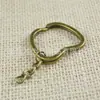 Argola para Chaveiro Bronze Especial com Argola de Corrente Flor de Ameixa/Estrela/Coração de Pêssego/Maçã Coração de Pêssego