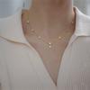 Colar de pérolas feminino outono e inverno luz luxo suéter corrente nicho high-end clavícula corrente moda versátil pingente jóias atacado