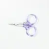 Tijeras Recortadoras Manuales Redondas de Acero Inoxidable con Punta Fina para Vello Facial, Herramienta de Belleza para Recortar Cejas, Herramienta de Belleza para Recortar Pestañas