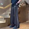 Pantalones Cargo de Pierna Ancha de Verano para Hombre, Ropa Deportiva Casual de Secado Rápido para Hombre, Pantalones Largos de Seda Helada, Pantalones Holgados de Pierna Recta Talla Grande Estilo Japonés