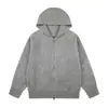 Cardigan de Tricô Yidao Vintage 2026 Outono Novo Retrô Japonês Cor Sólida Solto com Capuz e Zíper Duplo