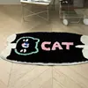 Envío Transfronterizo de Alfombra de Felpa para Mesita de Noche de Dormitorio Estilo Ins Conejo Acostado para Niñas, Alfombrilla Antideslizante y Absorbente de Agua