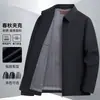Jaqueta Masculina Estilo Novo 2026 para Homens de Meia-Idade, Primavera e Outono Fina Business Casual Antirrugas Não Precisa Passar Casaco Masculino Confortável para o Pai