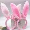 Diadema de Orejas de Conejo de Peluche para Accesorios para el Cabello para Actuación Escénica de Venta Caliente Adorno para la Cabeza para Adultos Pascua Halloween