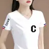 Despacho de marca de comercio exterior transfronterizo: Camisetas de manga corta talla grande para madres, tops de verano estampados holgados para mujer