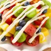 Aderezo para ensaladas, sushi, bolas de arroz, aderezo dulce para ensaladas, crepas para el desayuno, sándwiches, salsa para mojar ensalada de verduras y frutas, condimento