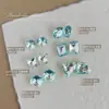 Smurfette Arte para Uñas Accesorios de Pedrería Celebridad de Internet Deslumbrante Azul Lago Corazón Inclinado Ángulo Recto Largo Huevo de Paloma Punta Inferior Accesorios de Pedrería para Arte de Uñas