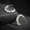 Aretes de Zirconia con un Toque de Lujo de Nicho, Diseño Elegante, Populares en Xiaohongshu, Dropshipping, Transmisión en Vivo de Taobao E8456