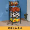 Estante de Almacenamiento para Baloncesto de Jardín de Infancia, Organizador de Fútbol para Interiores en Casa, Estante de Almacenamiento de Pelotas para Niños, Móvil