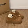 Mocasines de plataforma gruesa con cordones para aumentar la altura para mujer, nuevo modelo de otoño 2026, zapatos retro Birkenstock versátiles de estilo británico para personas bajitas