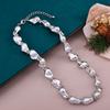 Estilo europeu e americano doce cool luz nicho de luxo high-end sentido nova pedra em forma de colar irregular pulseira plissada