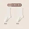 Meias pós-parto sem costura estilo Xiaohongshu, anti-odor, de cano médio, estilo fino de verão, para primavera e outono, brancas, cor sólida, meias felpudas