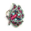 Nova Broche Borboleta Grande Europeu e Americano Transfronteiriço Retrô Cravejado com Diamantes Fivela de Toalha de Seda Moda Cristal Cravejado com Diamantes Acessórios de Corsage