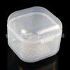 Caja Cuadrada de Almacenamiento para Desinfección de Arte de Uñas Caja para Limpieza de Cabezales de Lijado Mini Filtro de Doble Capa Engrosada Caja de Almacenamiento Multifuncional