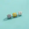 Acessórios de Precisão Eletrodepositados em Prata de Lei S925 com Contas Espaçadoras de Diamante, Contas de Roda de Renda, Contas de Transferência para Pulseira de Cristal Acessórios DIY