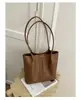 Bolso Grande Tejido Retro para Mujer 2026 Nuevo de Moda Estilo Coreano Bolso Tote Simple de Gran Capacidad Bolso de Hombro Único