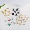 Colgante de Zirconia Microincrustada de 18K Forma de Corazón Trébol de Cuatro Hojas Cola de Pez Luna Hojas Sol Flor de Ciruelo Pulsera Colgante de Collar diy