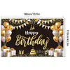 Serie exclusiva transfronteriza de fondos para fiestas de cumpleaños de Temu, con impresiones de alta definición de diseños de neón y de dibujos animados para decoraciones festivas