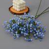 Cielo estrellado artificial con 3 tenedores, tacto suave, mango de goma, paquete de flores de plástico para sujetar en la mano, flores artificiales, decoración de bodas, ramo falso para el hogar