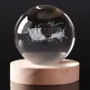 Luz Noturna Bola de Cristal Brilhante de Natal Boneco de Neve de Natal Enfeites Criativos Fabricante Atacado Amazon Transfronteiriço