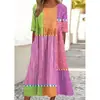 26 Novos Produtos Transfronteiriços Temu Amazon Aliexpress Moda Estampa Digital Vestido Feminino Soltinho Fábrica de Origem