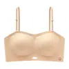 Ropa interior strapless sin costuras de seda helada de verano para mujer, sujetador push-up antideslizante para busto pequeño, camisola de espalda hermosa, top tipo tubo envolvente