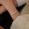 Prata Quebrada Extremamente Leve Banhada a Prata Pulseira Redonda Imaculada Pulseira de Luxo Leve com Cravação Alta Vintage Francês
