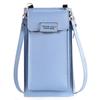2021 novo atacado multifuncional cor sólida moda simples bolsa de ombro pendurada PU bolsa de telefone móvel carteira feminina